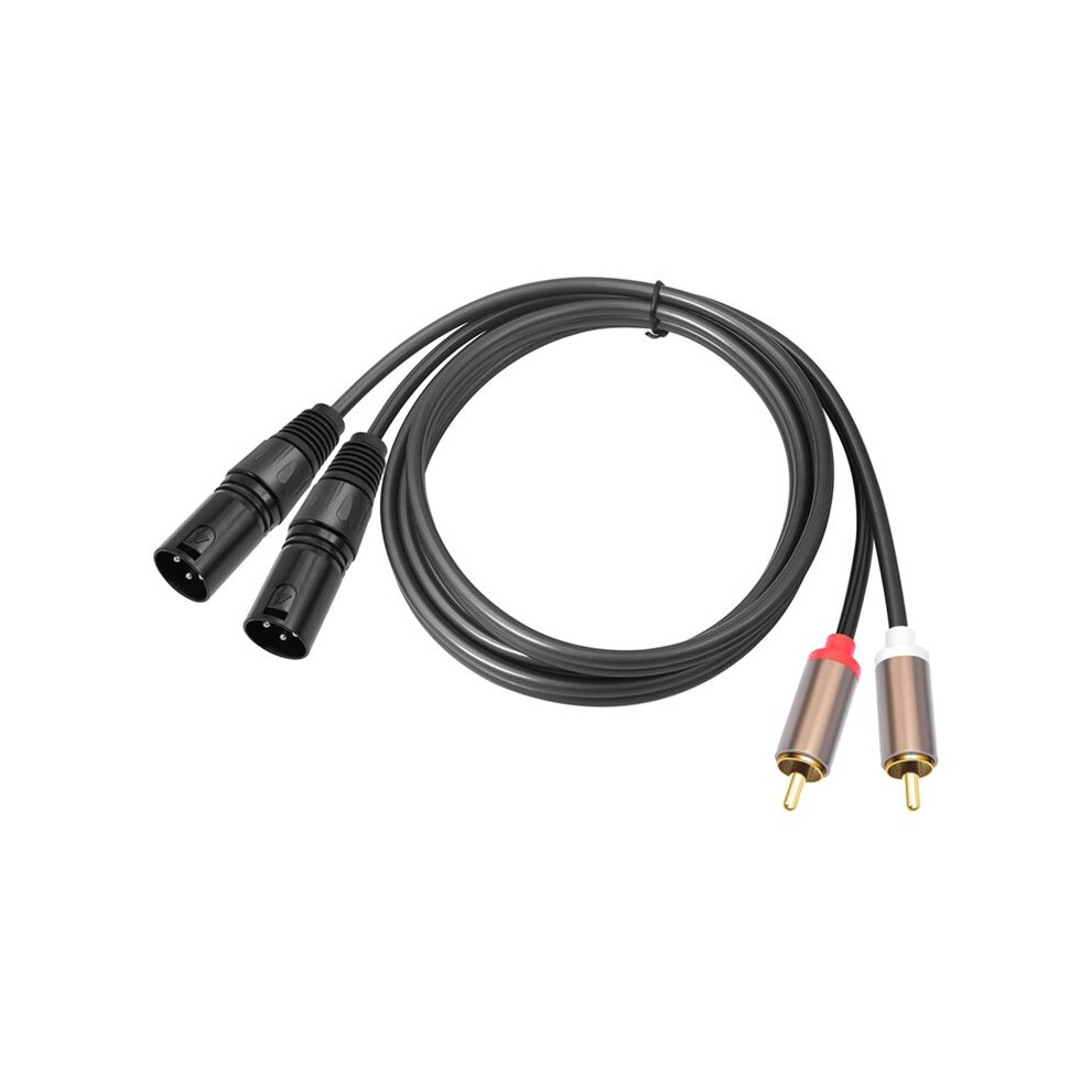 2Rca To 2XLr 3-Core Xlr Cable Mixer Power Amplifier Active Speaker Microphone Audio Cable 1.5Meter 6032421935603