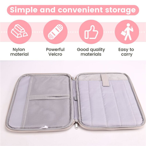 Capa Universal para Tablet de 10,8-11 Polegadas, Capa de Viagem de Nylon para  Pro, Bege 2