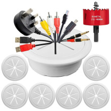 6-Teiliges TV-Kabelmanagement-Set, 60 mm (2-3/8 Zoll), für die Wandmontage, Kabelmanagement-Set für An der Wand Montierte Fernseher,