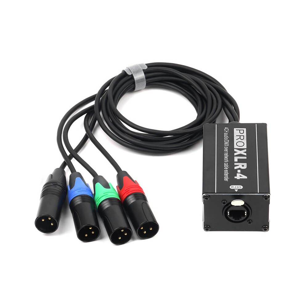 Rj45 To 4 Channel Xlr Audio 3 Pin Dmx Splitter For Snake Cable Network Extension For Stage Or Studio Recording Male 6032906967433