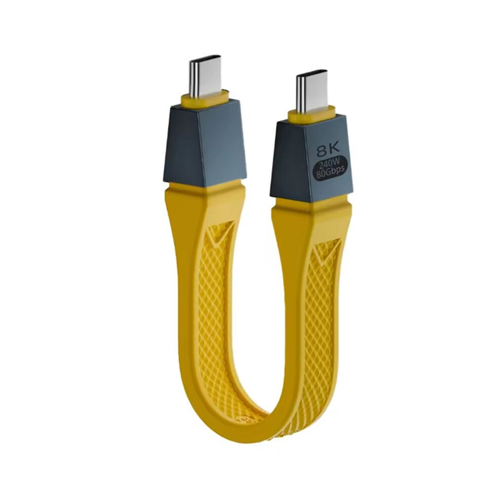New Usb4 2.0 Cable 80Gbps Gen4 Usb C To Egpu 16K Pd 240W One-Way 120Gbps Short Cable Yellow 6032906976572