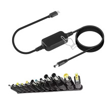 5-20V Adjustable Voltage PD Fast Charging Cable with 12 Adapters for Laptop and More Type C to Power Adapter Cord