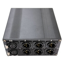 3-Way Passive Stereo Audio Switcher XLR 3-Male 1-Female Switcher 3 in 1 Out or 1 in 3 Out Splitter Box XLR Selector
