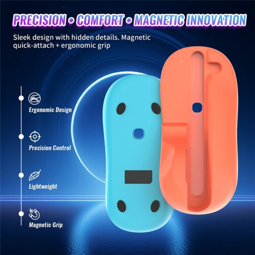 Gaming Controller Mouse for  2  Ergonomic Magnetic Game Mouse with Mouse Pad   2  Orange 2