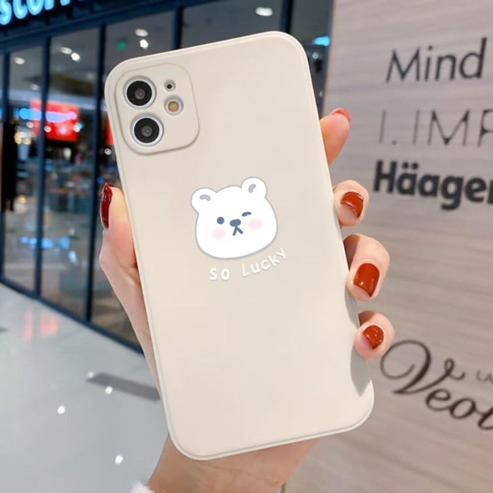Vivo V29 5G Silicone Phone Case Cartoon Bear Pattern Antidrop Soft Case White2 9187378483664