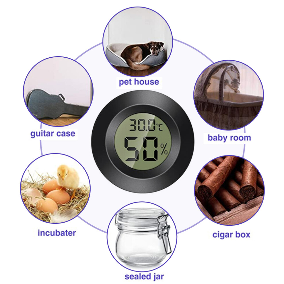 Indoor Hygrometer Thermometer - Accurate Temp & Humidity Gauge, Black 9441376336477