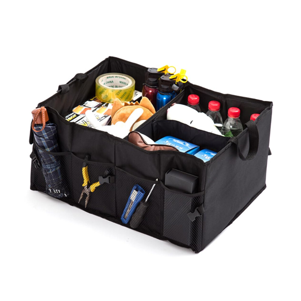 Car Trunk Organizer Foldable Multicompartment Suv Cargo Storage Bag Keeps Car Organized Black 9187378484180