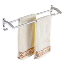 Bathroom Towel Rail Stainless Steel Wall Mounted Double Bar 50cm and 80cm Rust Resistant