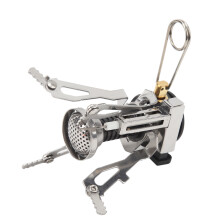 Mini-Campingkocher Tragbarer Windresistenter Brenner aus Aluminiumlegierung für Rucksacktouren