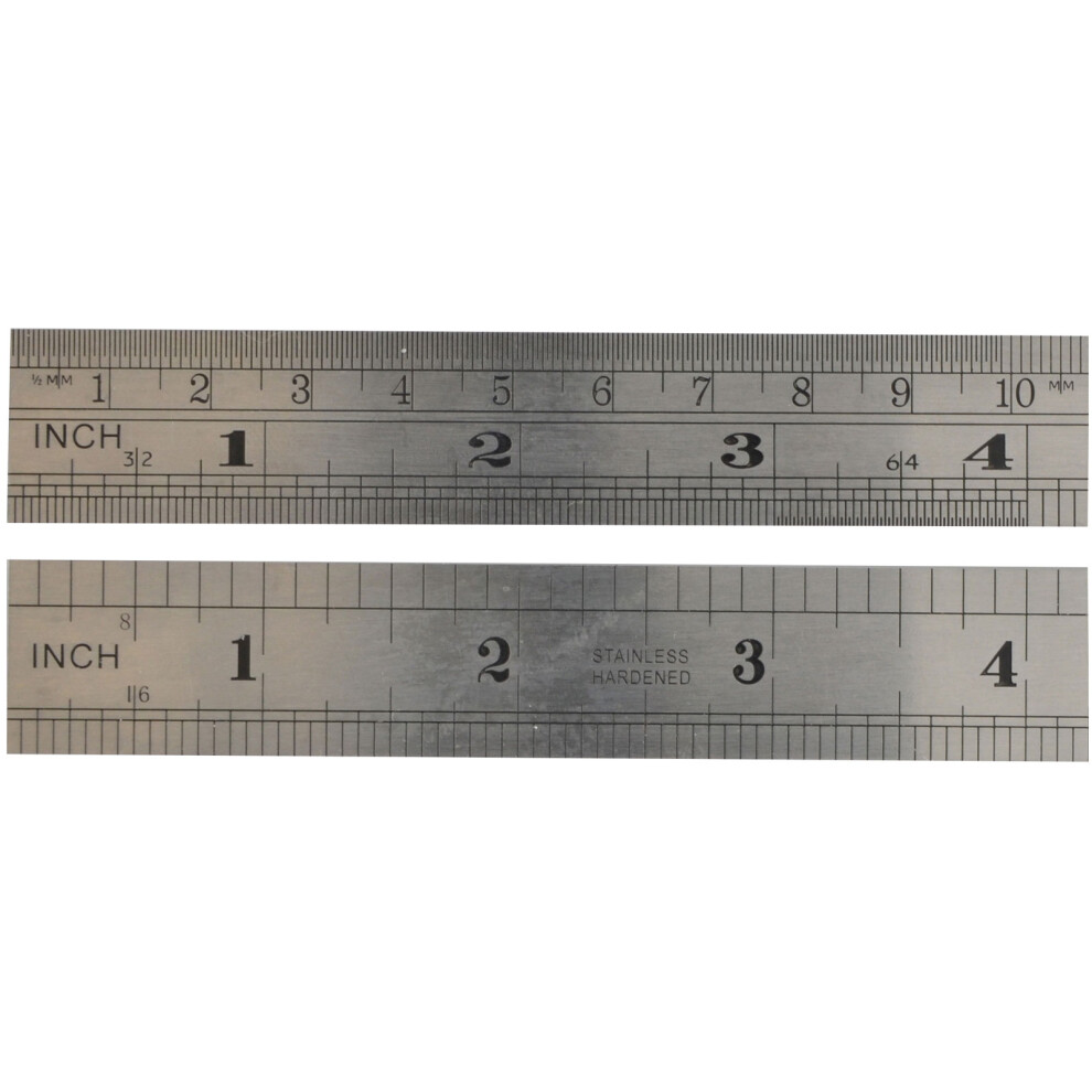 12" Stainless Steel Rule With Metric & Imperial Measurements - Fisher F112me - Steel Rule Fisher F112me 300Mm 12In 5013693619157