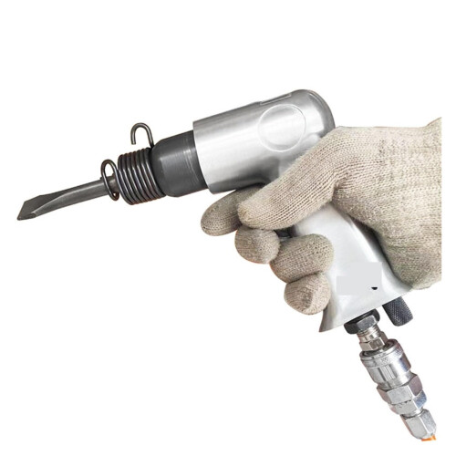 Air Hammer Chisel Pneumatic Tool with Adjustable Speed Switch and Polished Handle for Rust Removal and Metal Work