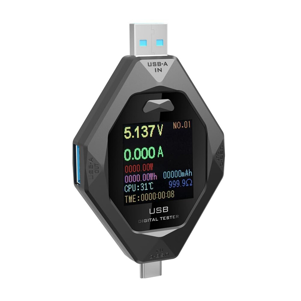 Usb C Power Meter Voltage Current Tester With Fast Charging Detection And Wide Device Compatibility 9382693373779