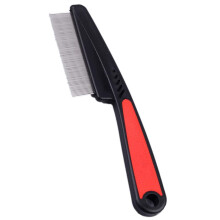 Flea Comb for Cats and Dogs with Ergonomic Grip Handle, Anti Knot Grooming for Rabbits