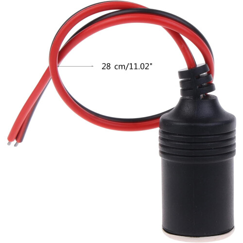 Car Cigarette Lighter Extension Cable 12V Power Socket Adapter 120W Compact 28cm Cord 1