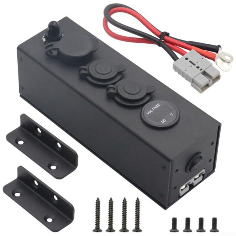 12V Usb Power Outlet Dual Fast Charger With Voltage Display Waterproof Marine Socket For Boat Rv Truck 9187378486443