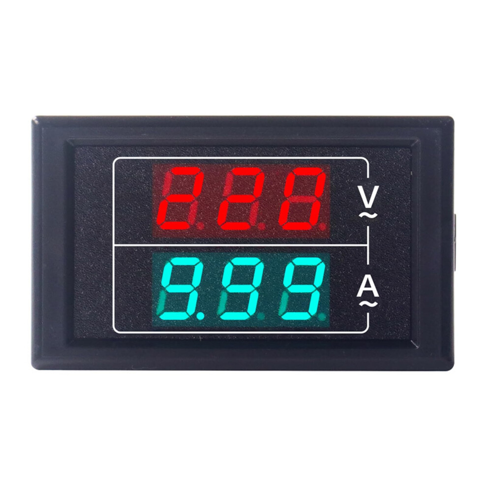 Digital Voltmeter Ammeter 2 In 1 Accuracy Dual Display Voltage And Current Meter With Wires 9382693374578