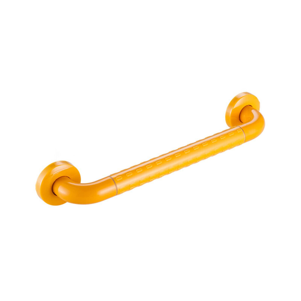 Yellow Bathroom Grab Bar With Antislip Grip And Night Safety Glow, Wall Mounted For Elderly, 40Cm