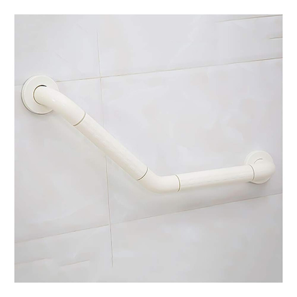 Bathroom Safety Grab Bar with Towel Rack, AntiSlip Wall Mounted Shower Rail for Elderly, White 50x70cm