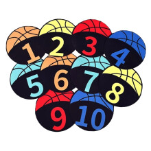 Basketball Spots Markers 10x Foam Gym Floor Training Signs for Soccer and Basketball Drills
