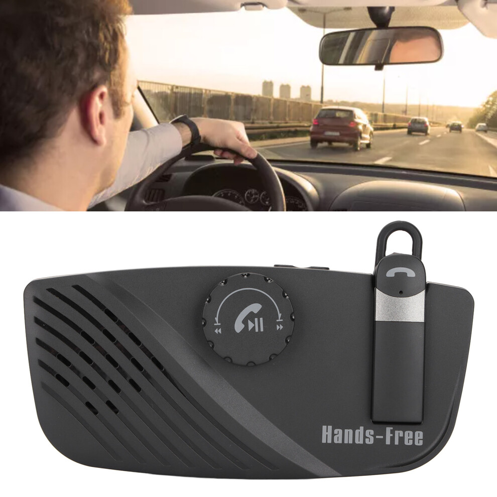 Bluetooth Car Speakerphone With Noise Cancelling, 1200Mah, 10M Range Black 8151383328242