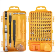 Drill Bit Set, Cobalt Drill Bits, 112In1 Screwdriver Kit, Magnetic Bits, Torx Bits, Phone Tools, Yellow A