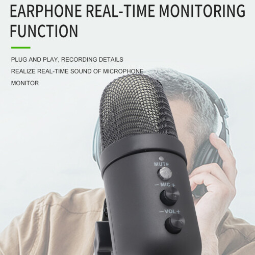 MU1000 Condenser USB Microphone, 360 Rotatable, Sound System 2