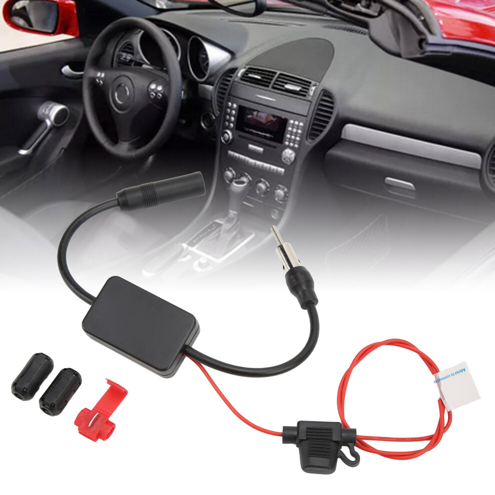 Fm Am Radio Antenna Signal Amplifier For Cars 88-108Mhz 12V Anti Interference 9301376342703