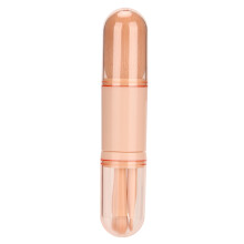 Elegant Travel Makeup Brushes Set, High Quality Material For Flawless Natural Makeup Application, Synthetic Fiber Portable Makeup Brushes With ABS