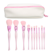 Makeup Brush Set With Storage Bag Included, High Quality Synthetic Hairs And Vegan Bristles Offer Precise And Gentle Application, 10Pcs Different