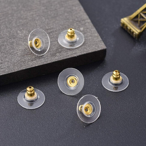 Earring Backs for Droopy Ears, Secure Locking Studs Bullet Clutch Plastic Earring Backs Replacements for Stretched Ears with Smooth Surface, Durable 1