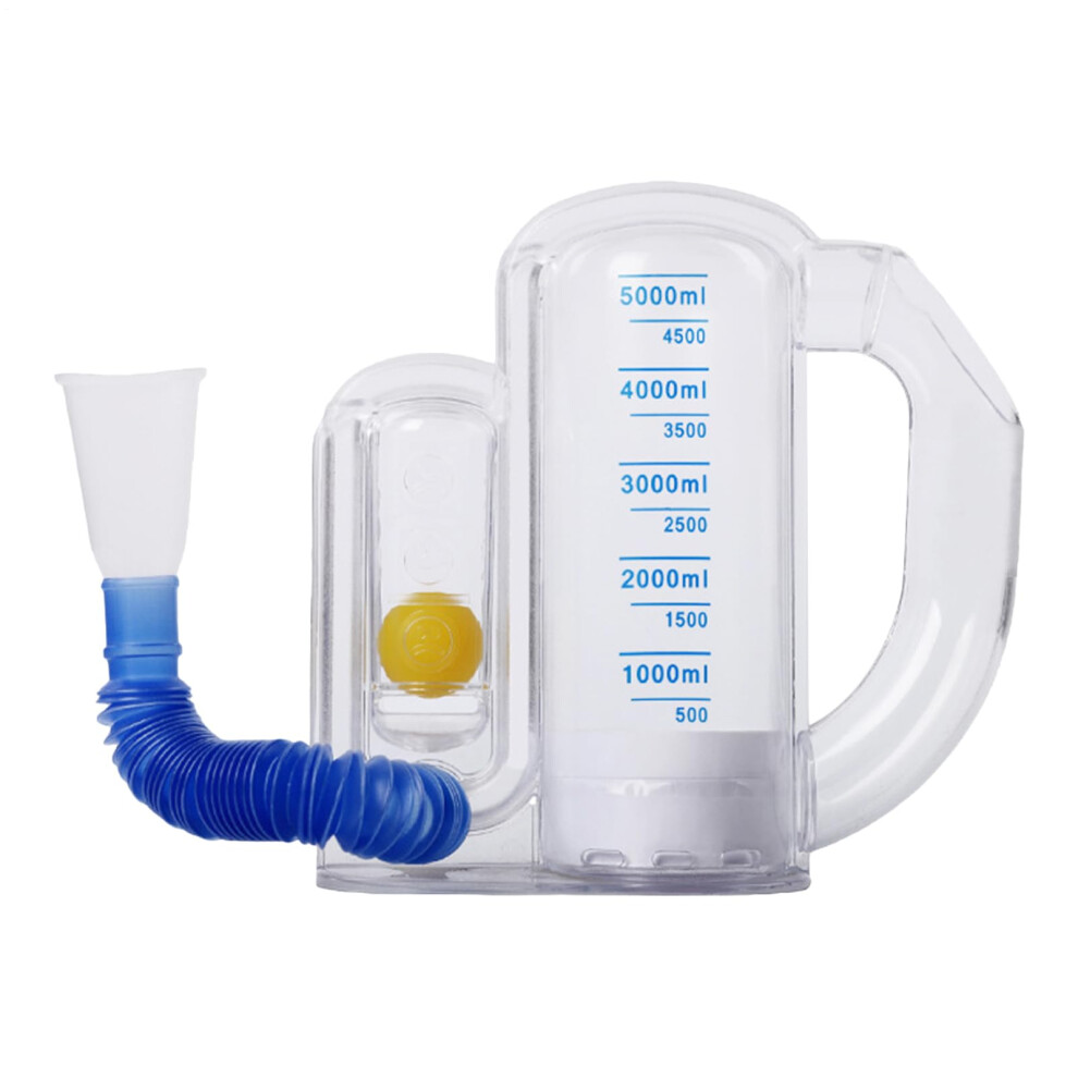 Incentive Spirometer 5000ml with Flow Rate Indicator for Lung Recovery and Breathing Exercise