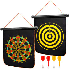 12 Inch Magnetic Dart Board Set, DoubleSided Magnetic Dartboard, Includes 4 Darts, Indoor Outdoor, Ages 312 and Adults