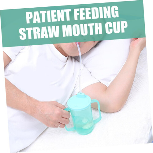 Adaptive Drinking Cup with Adjustable Straw Lid, Easy Grip Design for Elderly and Hospital Use 2