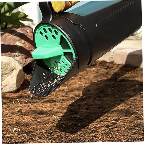 Handheld Lawn Seed and Fertilizer Spreader 2.5L with Adjustable Opening Sizes for Wide Coverage 1