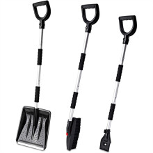 3 in 1 Car Snow Shovel and Brush Set with Retractable Long Handle and Detachable Ice Scraper for Car Truck