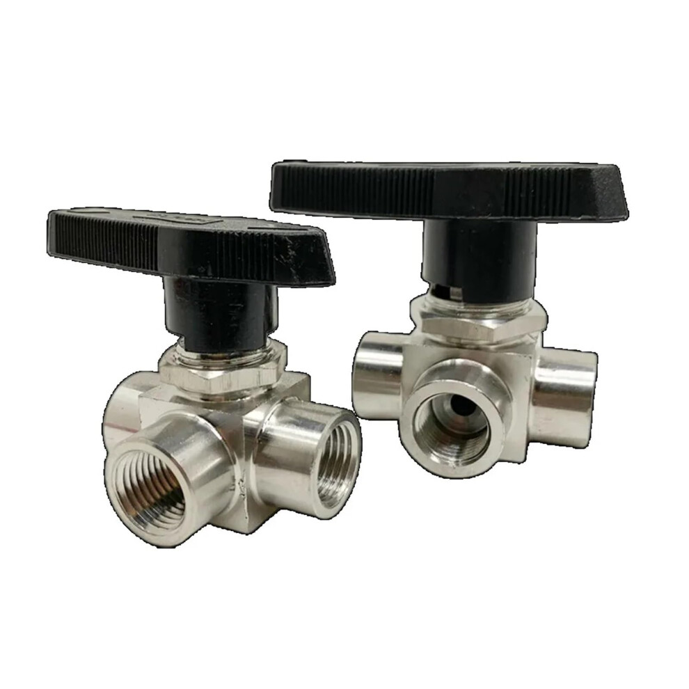 304 Stainless Steel Bspp Female Tee L Port Ball Valve 3/8 Inch Leakproof Easy Flow Control 9382693376275