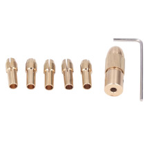 Drill Chuck With Brass Collet For Electric Tools, Adjustable Clamping Range Anti Slip Design Easy To Replace Mini Drill Bit Holder Compatible With