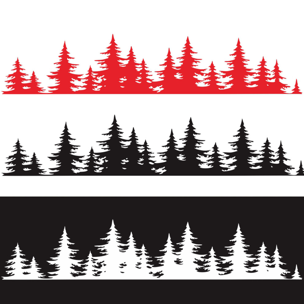 Decorative Pine Tree Forest Car Vinyl Decal For Windows And Body 14X9 Inch 9441376346964