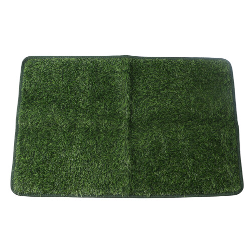 Vassoio periletto riutilizzabile impermeabile per cani con erba artificiale, 46x71cm