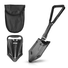 Foldable Emergency Survival Shovel - Compact 21x14.5cm Multifunctional Folding Shovel for Camping, Hiking, and Trekking