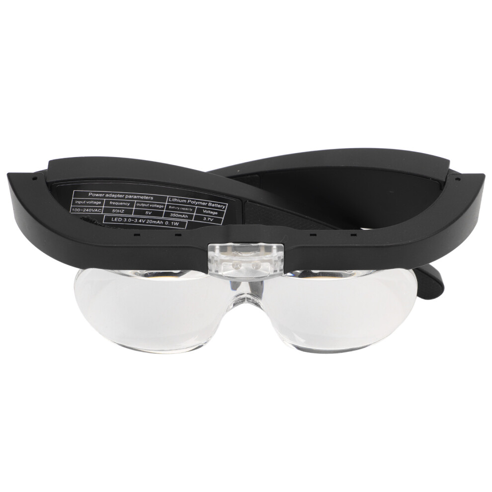 White/Light Adjustable Led Headband Magnifier With 4 Interchangeable Lenses, 300Mah