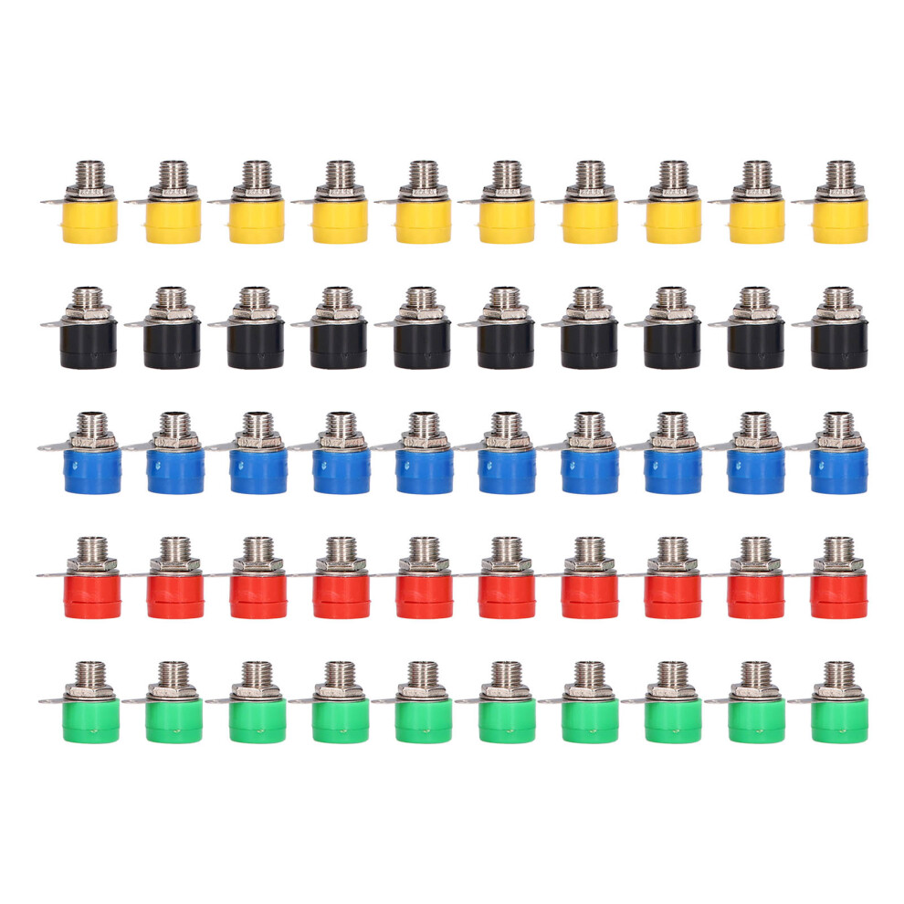 4Mm Banana Socket Jack Anti Oxidation Zinc Alloy Material Stable Transmission Banana Plug Connector Color Assorted Pack Screw Type Terminal 9138057861181