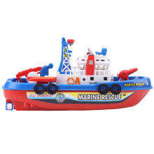 Elektrisches Badeboot-Spielzeug für Kleinkinder, wassersprühendes Feuerschiff-Modell mit automatischer Bewegung, realistischem Sound und
