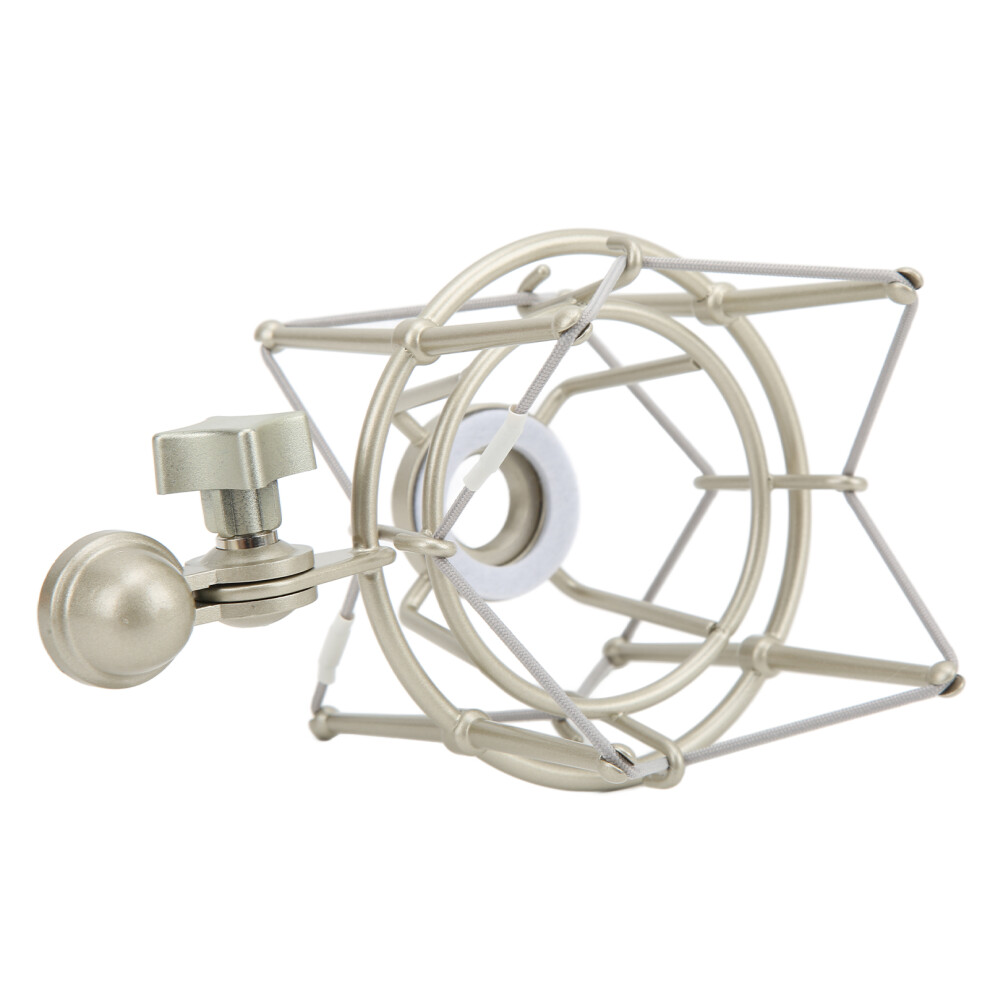 Microphone Shock Mount Clip For Studio & Streaming, Champagne Silver 3411376355828