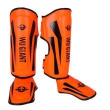 Leg Instep Protection Pads, Lightweight Muay Thai Shin Pads for Kickboxing Training, Enhanced Breathability, Secure Fit, Orange M