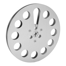 Bobine en aluminium de 7 pouces avec 11 trous, Universelle pour bande de ¼ pouce, Silver