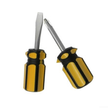 Small Handle Screwdrivers Set Of 2 6mm Flat Head Slotted StubbyStyle Handles For Home Repairs
