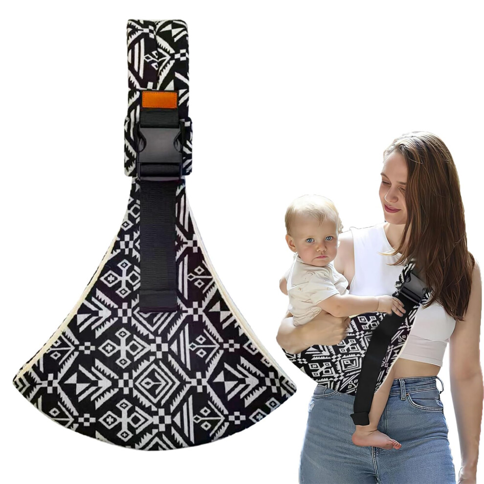 Baby Sling Carrier, Toddler Carrier, Portable Baby Wrap Sling For Newborns And Toddlers, Comfortable Outdoor Use Black