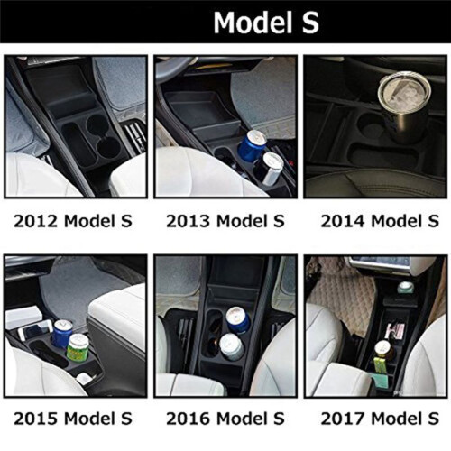 Bil Silikon FöRvaringsbox Konsol Container Centre Insert Box Cup FöRvaringsbox HåLlare för  Model S 2012-2017 2