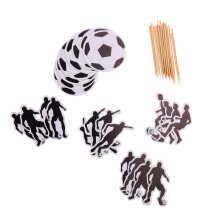 25 toppers de cupcake de futebol, decorações de muffin de futebol, decorações de bolo de aniversário, decorações de muffin para atletas de